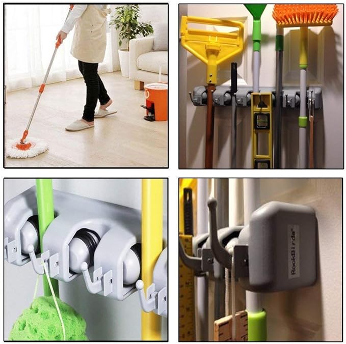 Brooms and Toiletries Organizer